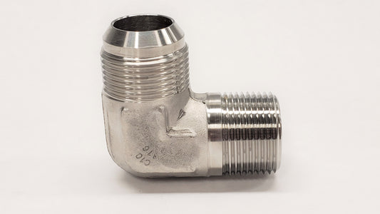 JIC to NPT adapter - 2501 - 90° MALE ELBOW - 316SS - Jupiter Stainless & Alloy -  Buy Metals Online.